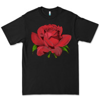 Black Oklahoma Rose Illustrations Premium Tee - LillyAllenDesigns