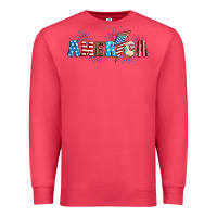 Cardinal Lightning bolt with America Premium Sweatshirt - Neo Western