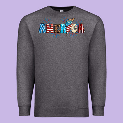 Lightning Bolt With America Premium Sweatshirt Designed By Neo Western