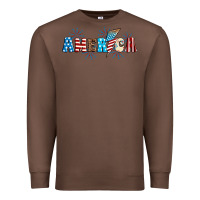 Chestnut Lightning bolt with America Premium Sweatshirt - Neo Western