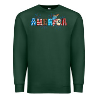 Sports Green Lightning bolt with America Premium Sweatshirt - Neo Western