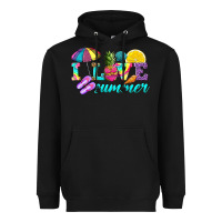 Black i love summer Heavyweight Hoodie - texasbilliewilder