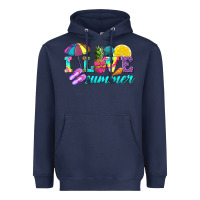 Navy i love summer Heavyweight Hoodie - texasbilliewilder