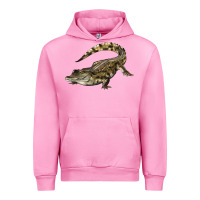 Fuchsia Pink crocodile Urban Hoodie - LillyAllenDesigns