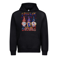 Black Chilling with my gnomies with usa Urban Hoodie - NancyCooperArtShop