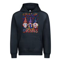 Navy Chilling with my gnomies with usa Urban Hoodie - NancyCooperArtShop