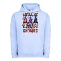 Pigment Grape Ice Chilling with my gnomies with usa Urban Hoodie - NancyCooperArtShop