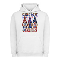 Pigment Lunar Rock Chilling with my gnomies with usa Urban Hoodie - NancyCooperArtShop