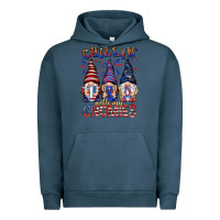 Pigment Midnight Navy Chilling with my gnomies with usa Urban Hoodie - NancyCooperArtShop