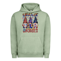 Pigment Oil Green Chilling with my gnomies with usa Urban Hoodie - NancyCooperArtShop
