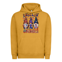 Pigment Peanut Butter Chilling with my gnomies with usa Urban Hoodie - NancyCooperArtShop