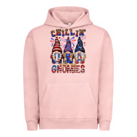 Pigment Salmon Chilling with my gnomies with usa Urban Hoodie - NancyCooperArtShop
