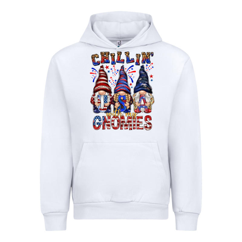Chilling With My Gnomies With Usa Urban Hoodie by NancyCooperArtShop | Teevron