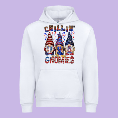 Chilling With My Gnomies With Usa Urban Hoodie Designed By Nancycooperartshop