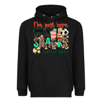 Black i'm just here for the snacks #soccer sister Heavyweight Hoodie - Zillion Design Studio