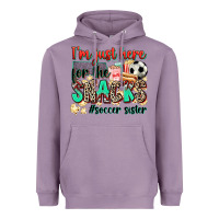 Lavender i'm just here for the snacks #soccer sister Heavyweight Hoodie - Zillion Design Studio