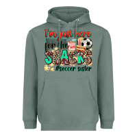 Sage i'm just here for the snacks #soccer sister Heavyweight Hoodie - Zillion Design Studio