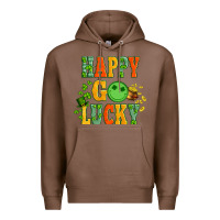 Chestnut happy go lucky  with coin and shamrock Premium Hoodie - Artiststas