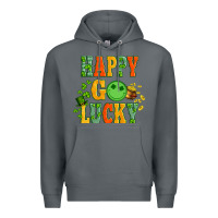 Rock happy go lucky  with coin and shamrock Premium Hoodie - Artiststas