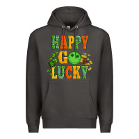 Smoke happy go lucky  with coin and shamrock Premium Hoodie - Artiststas