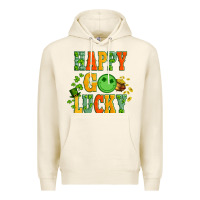 Tofu happy go lucky  with coin and shamrock Premium Hoodie - Artiststas
