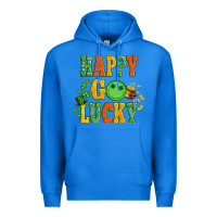 True Royal happy go lucky  with coin and shamrock Premium Hoodie - Artiststas