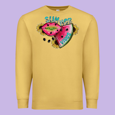 Summer Vibes Premium Sweatshirt Designed By Sublimationcraftshop