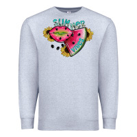 Heather Grey summer vibes Premium Sweatshirt - SublimationCraftShop
