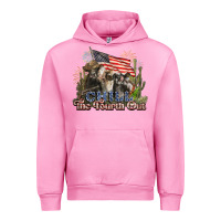 Fuchsia Pink chill the fourth out cows 4th july america Urban Hoodie - NancyCooperArtShop