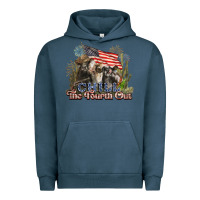Pigment Midnight Navy chill the fourth out cows 4th july america Urban Hoodie - NancyCooperArtShop