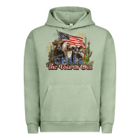 Pigment Oil Green chill the fourth out cows 4th july america Urban Hoodie - NancyCooperArtShop