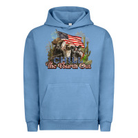 Pigment Pebble Blue chill the fourth out cows 4th july america Urban Hoodie - NancyCooperArtShop