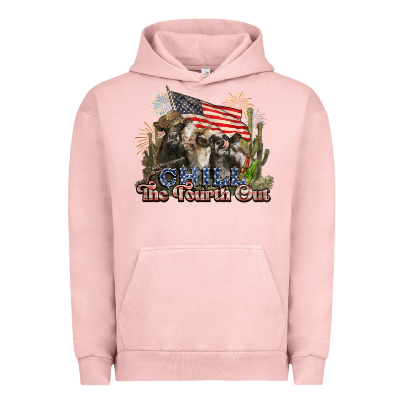 Chill The Fourth Out Cows 4th July America Urban Hoodie by NancyCooperArtShop | Teevron