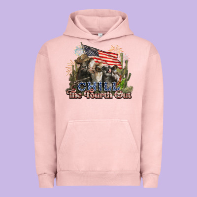 Chill The Fourth Out Cows 4th July America Urban Hoodie Designed By Nancycooperartshop