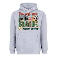 Heather Grey i'm just here for the snacks #soccer  brother Heavyweight Hoodie - Zillion Design Studio
