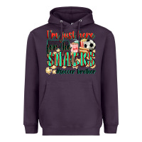 Plum i'm just here for the snacks #soccer  brother Heavyweight Hoodie - Zillion Design Studio