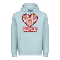 Blue Mist mama's sweetheart baby pig Premium Hoodie - AdoDesignShop
