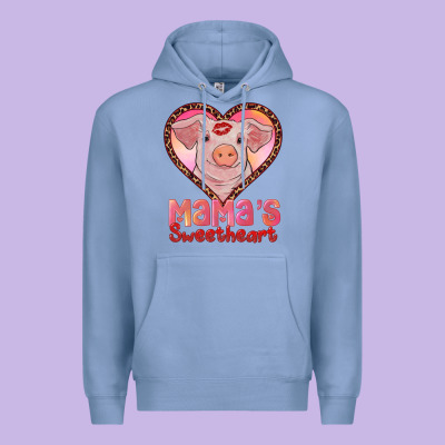 Mama's Sweetheart Baby Pig Premium Hoodie Designed By Adodesignshop