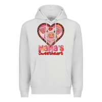 Dove Grey mama's sweetheart baby pig Premium Hoodie - AdoDesignShop
