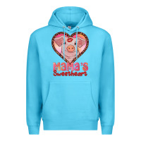 Ocean Blue mama's sweetheart baby pig Premium Hoodie - AdoDesignShop