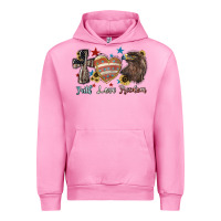 Fuchsia Pink faith love freedom usa Urban Hoodie - NancyCooperArtShop