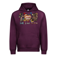 Mauve Wine faith love freedom usa Urban Hoodie - NancyCooperArtShop