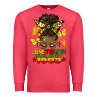 Cardinal juneteenth 1865 afro bun Premium Sweatshirt - HRA Design Shop