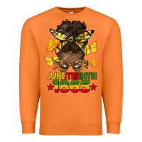 Carrot juneteenth 1865 afro bun Premium Sweatshirt - HRA Design Shop