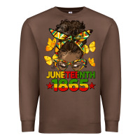 Chestnut juneteenth 1865 afro bun Premium Sweatshirt - HRA Design Shop