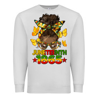 Dove Grey juneteenth 1865 afro bun Premium Sweatshirt - HRA Design Shop