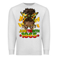 Oatmeal Heather juneteenth 1865 afro bun Premium Sweatshirt - HRA Design Shop