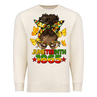 Juneteenth 1865 Afro Bun Premium Sweatshirt | Teevron