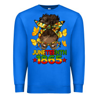 True Royal juneteenth 1865 afro bun Premium Sweatshirt - HRA Design Shop