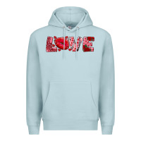 Blue Mist love with kiss Premium Hoodie - AdoDesignShop